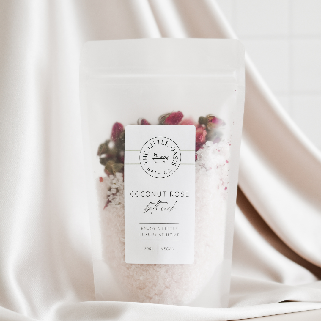 COCONUT ROSE | MAGNESIUM BATH SOAK - LARGE