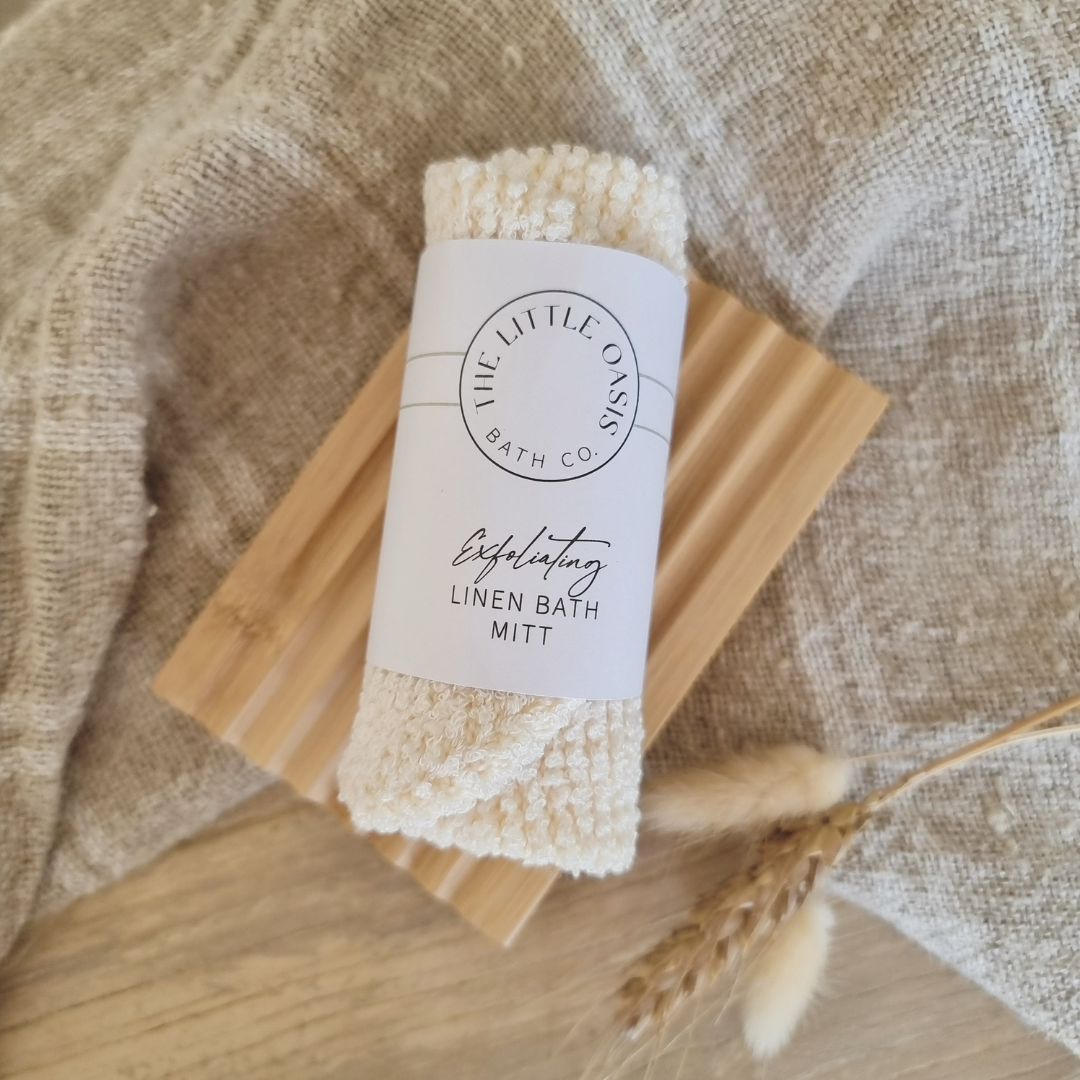 EXFOLIATING LINEN MITT