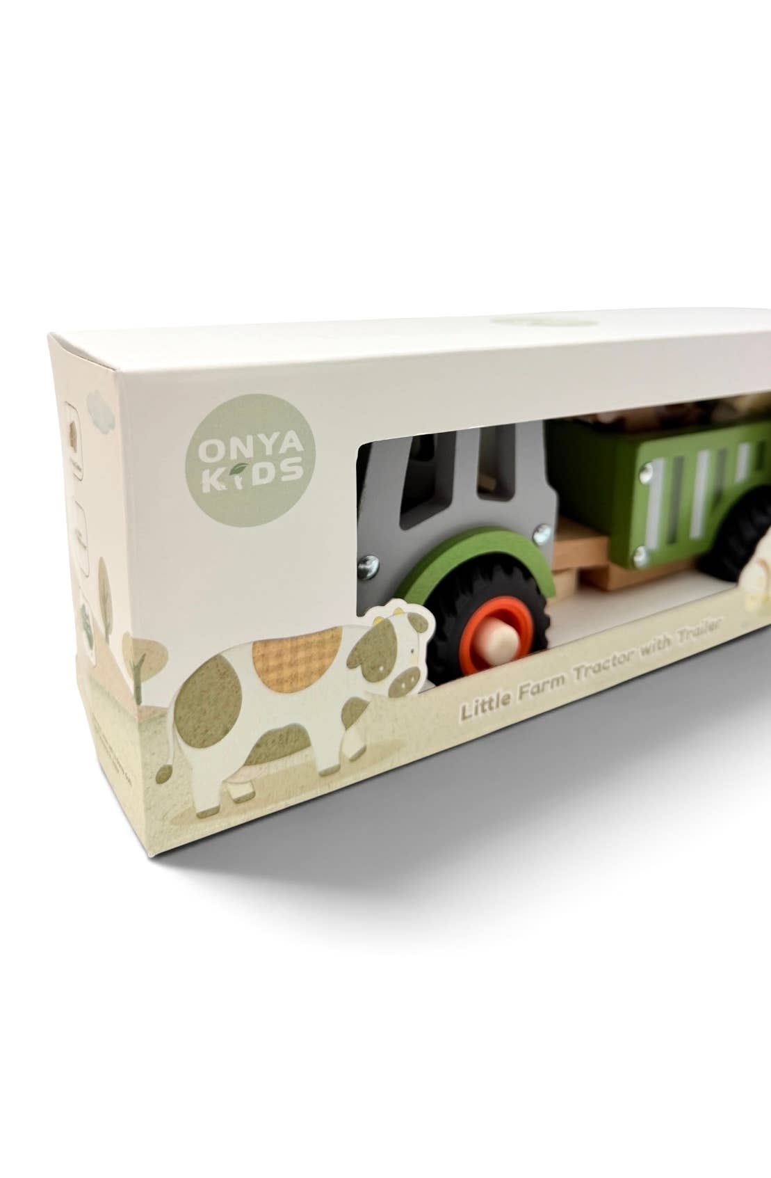 Onya Kids Green Tractor with Farm Animals