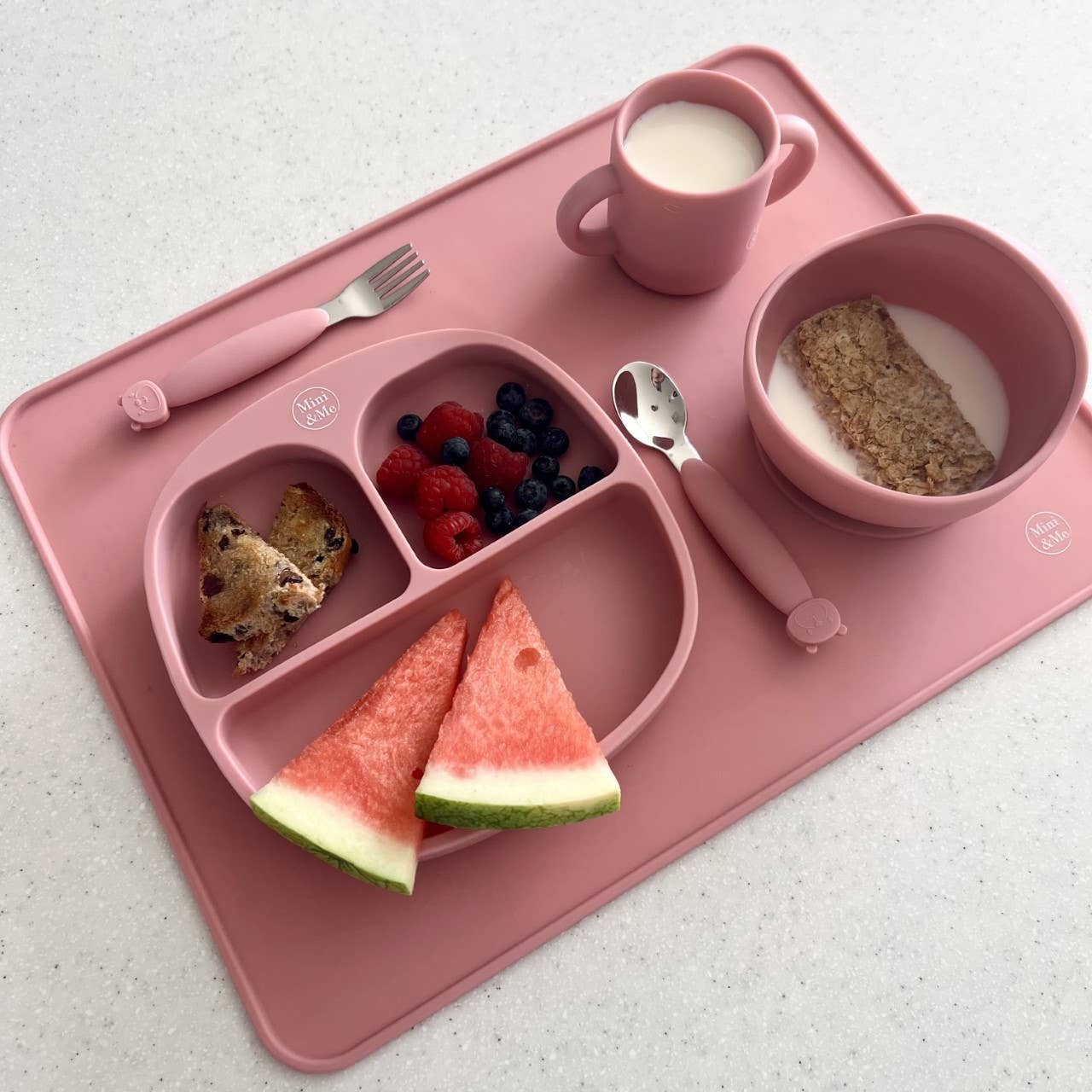 Mini & Me Divider Plate Guava