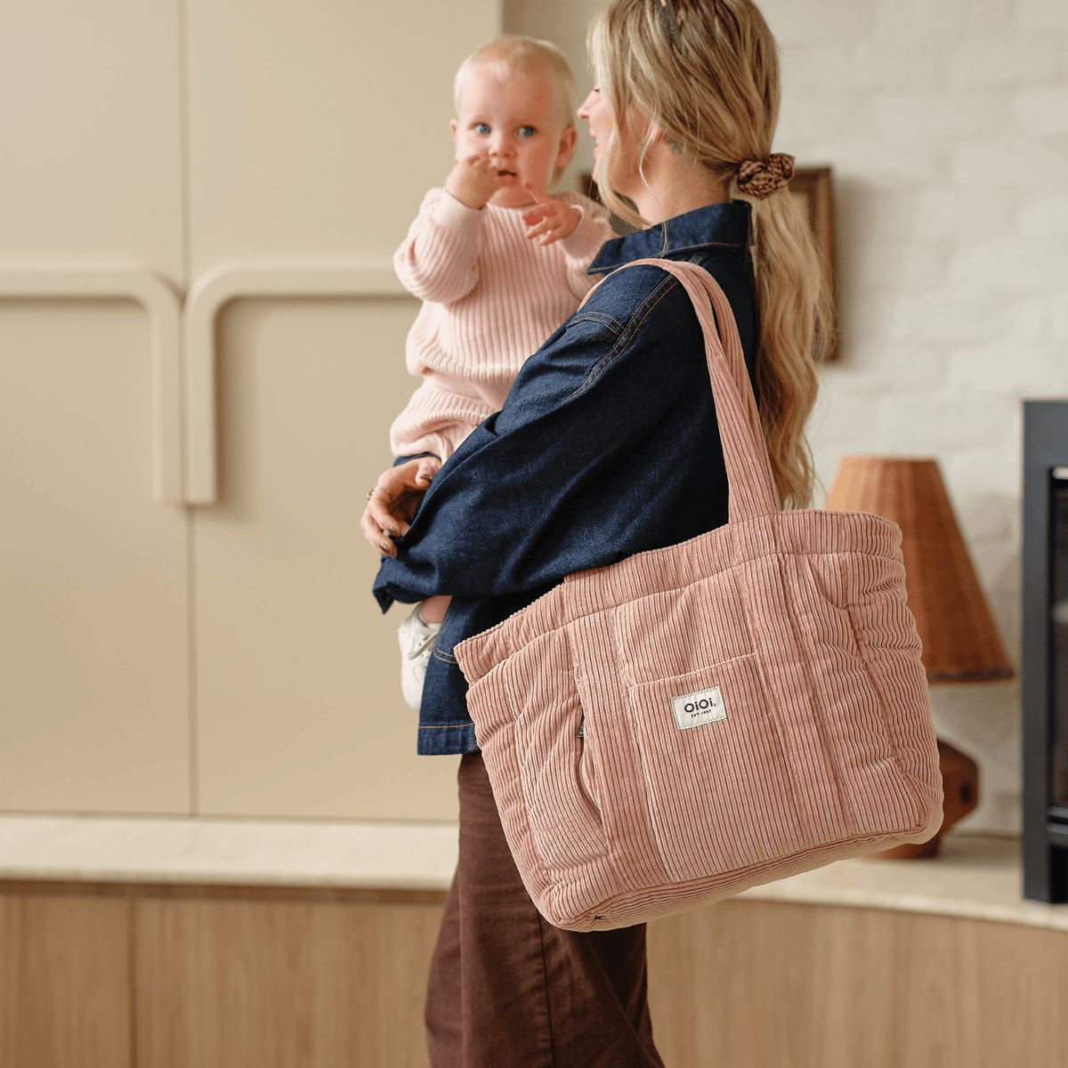 Everyday Tote - Rose Pink Corduroy