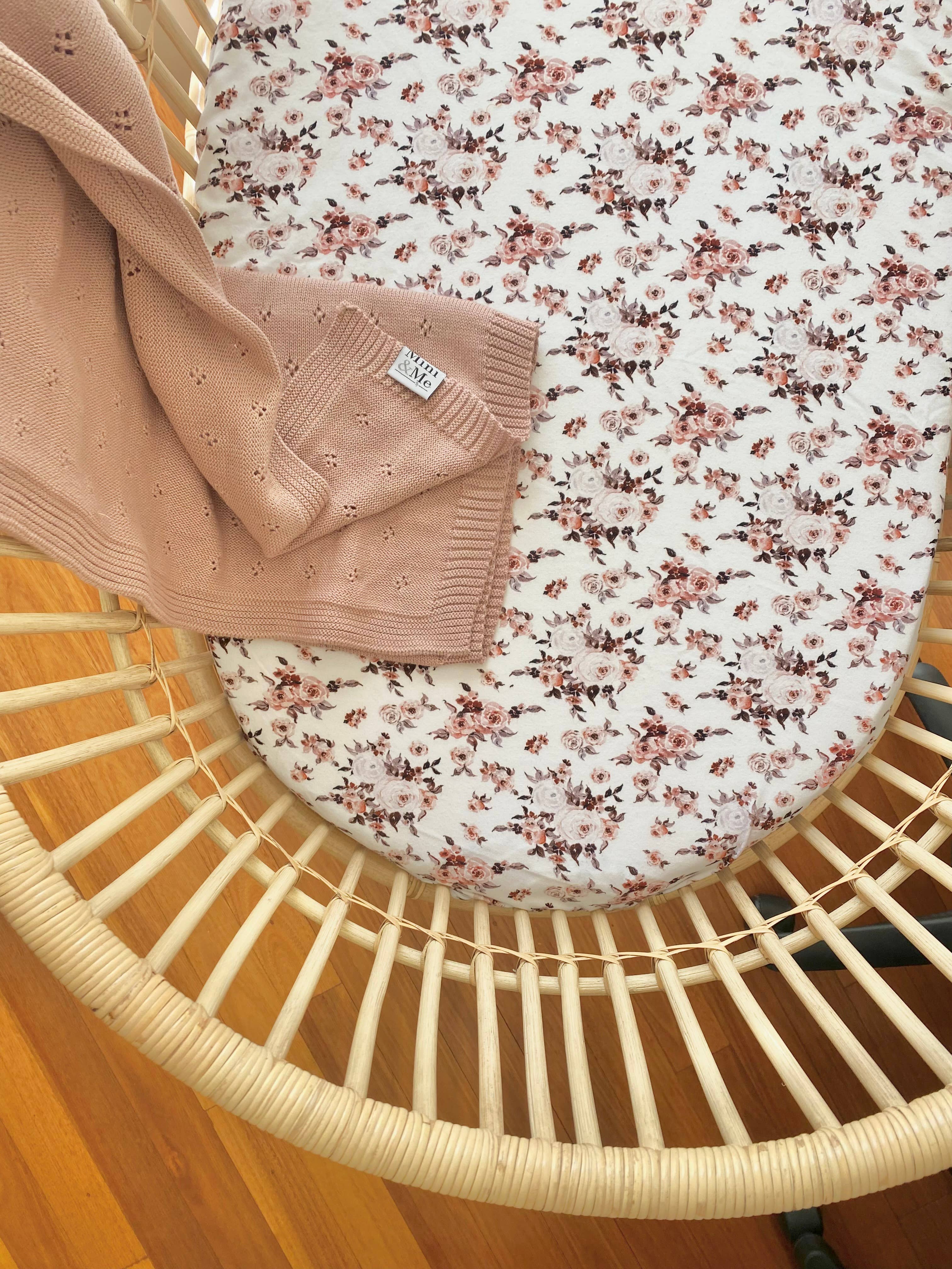 Mini & Me Bassinet Sheet Addison