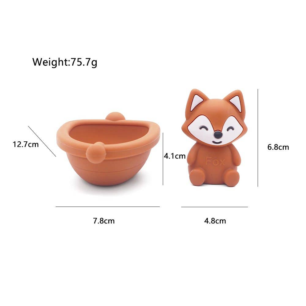 Little Mallow Silicone Bath Boat-Fox