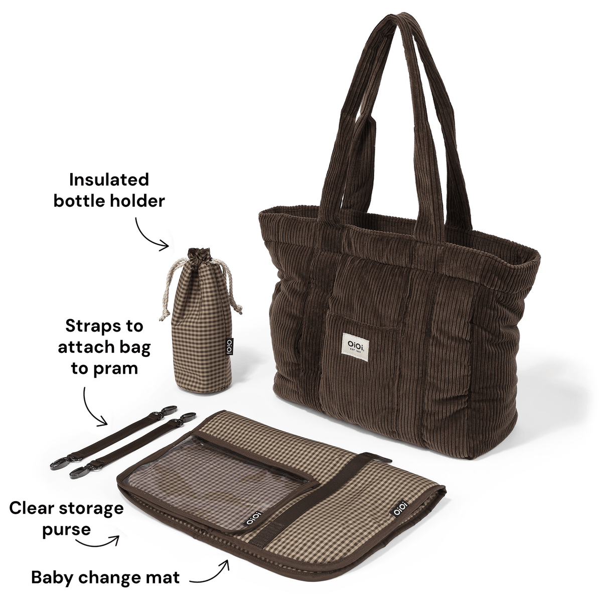 Everyday Tote - Chocolate Corduroy