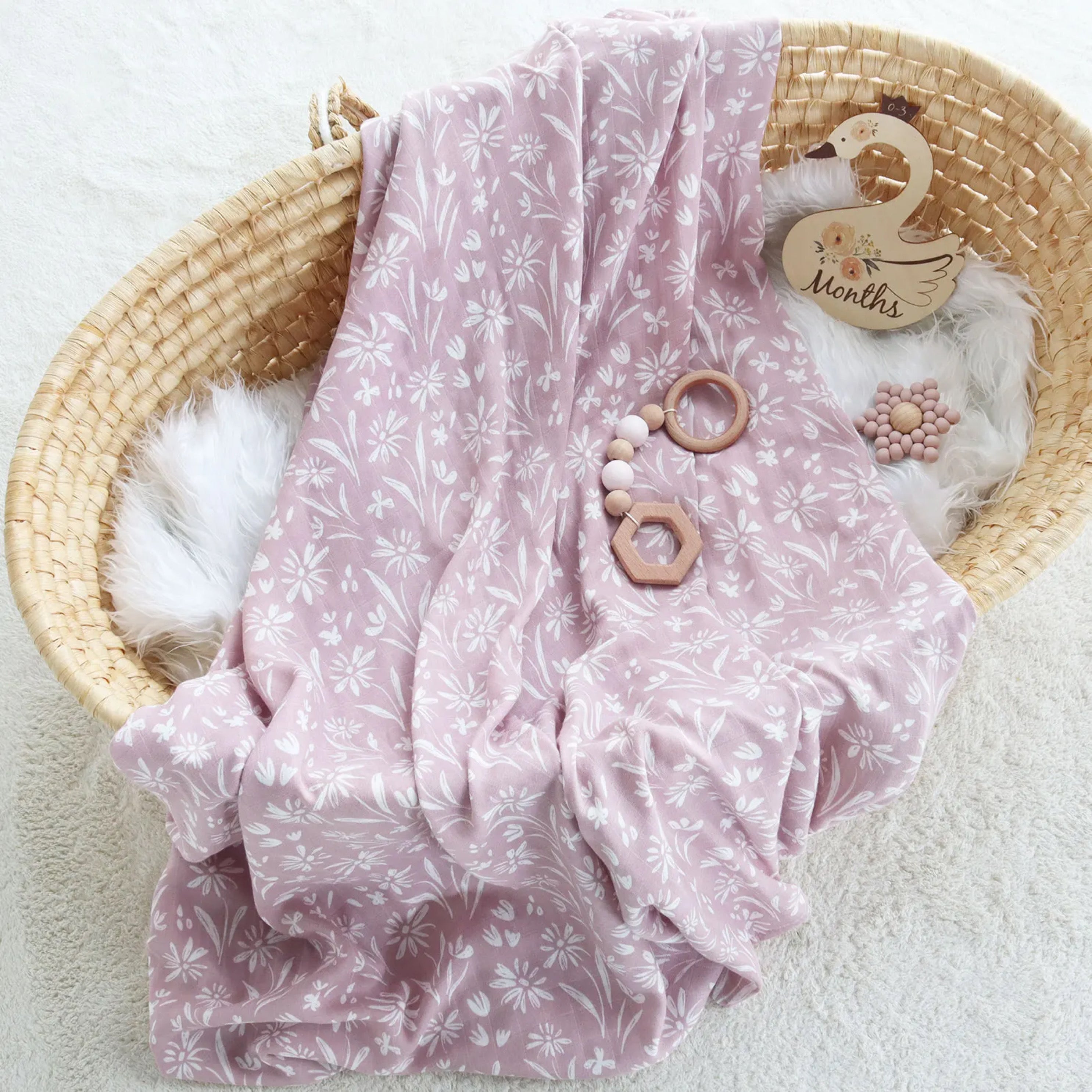 Posy Bamboo Swaddle