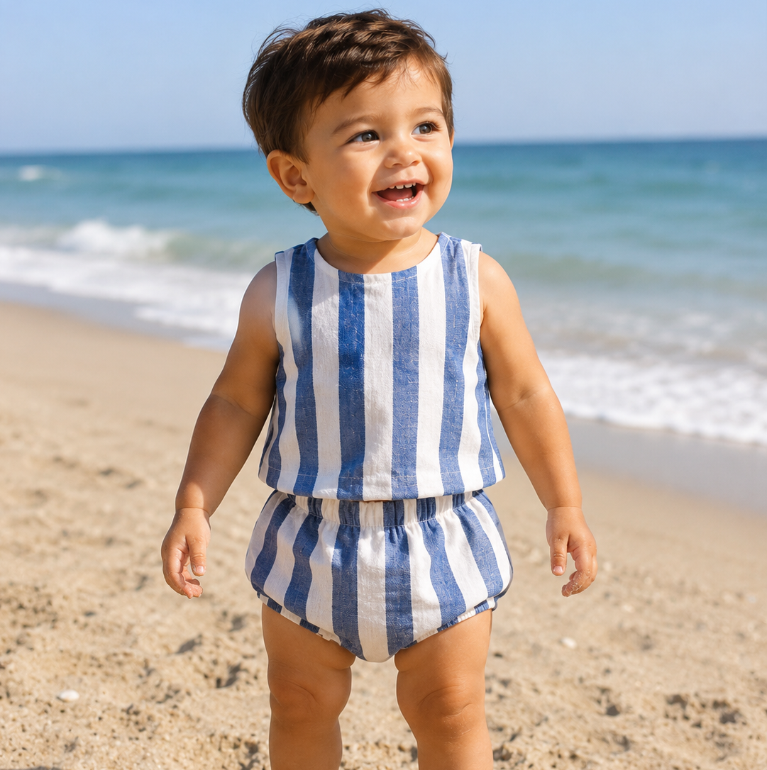 Azure Linen Set