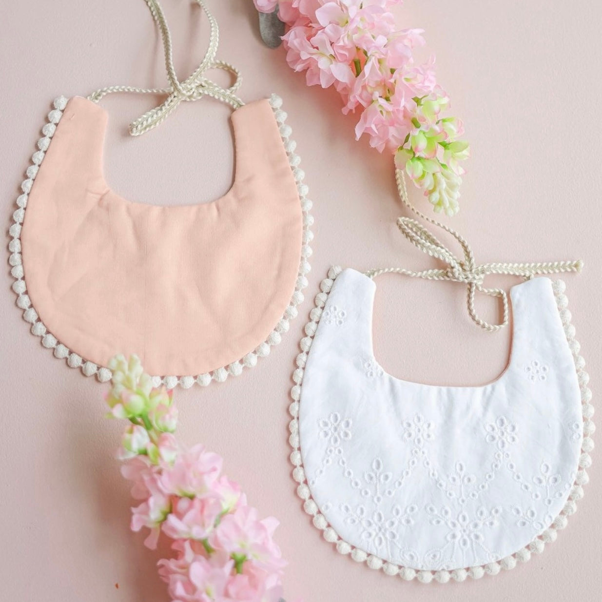 Paisley Bib - Peachy