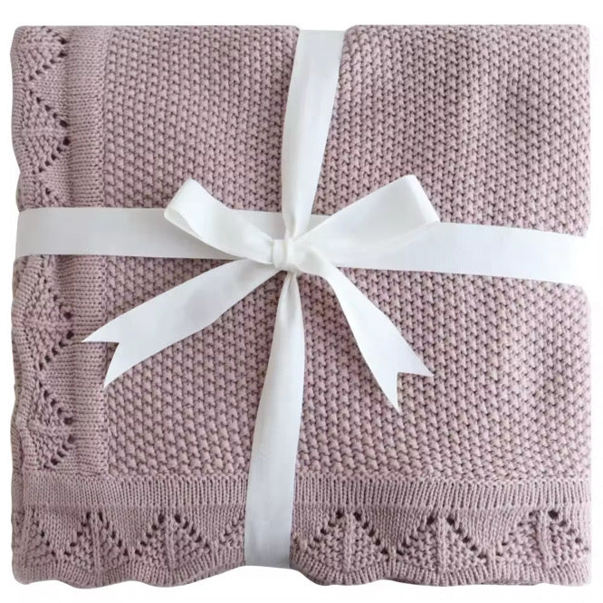 Arlo Knit Blanket Mauve