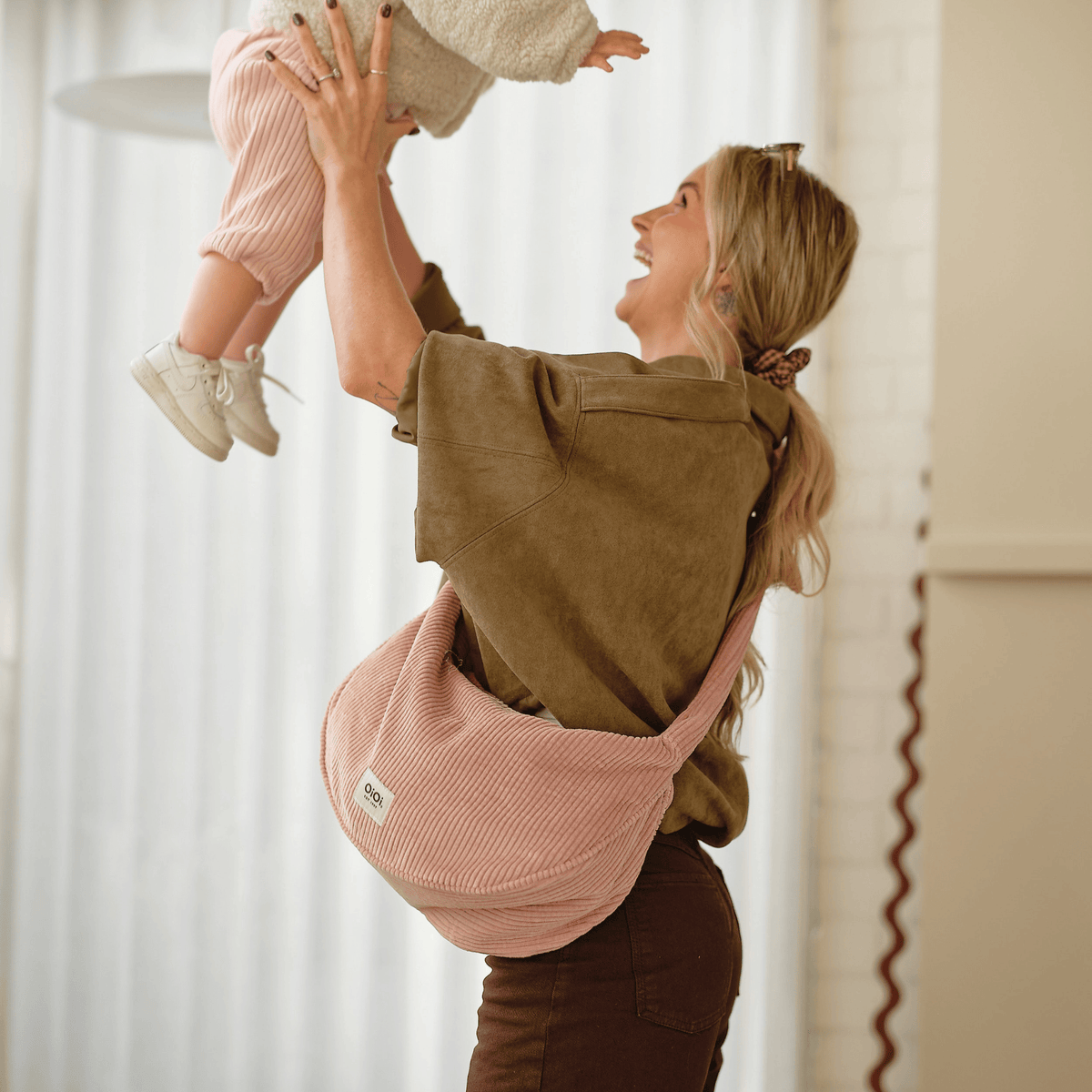 Luna Crossbody - Rose Pink Corduroy