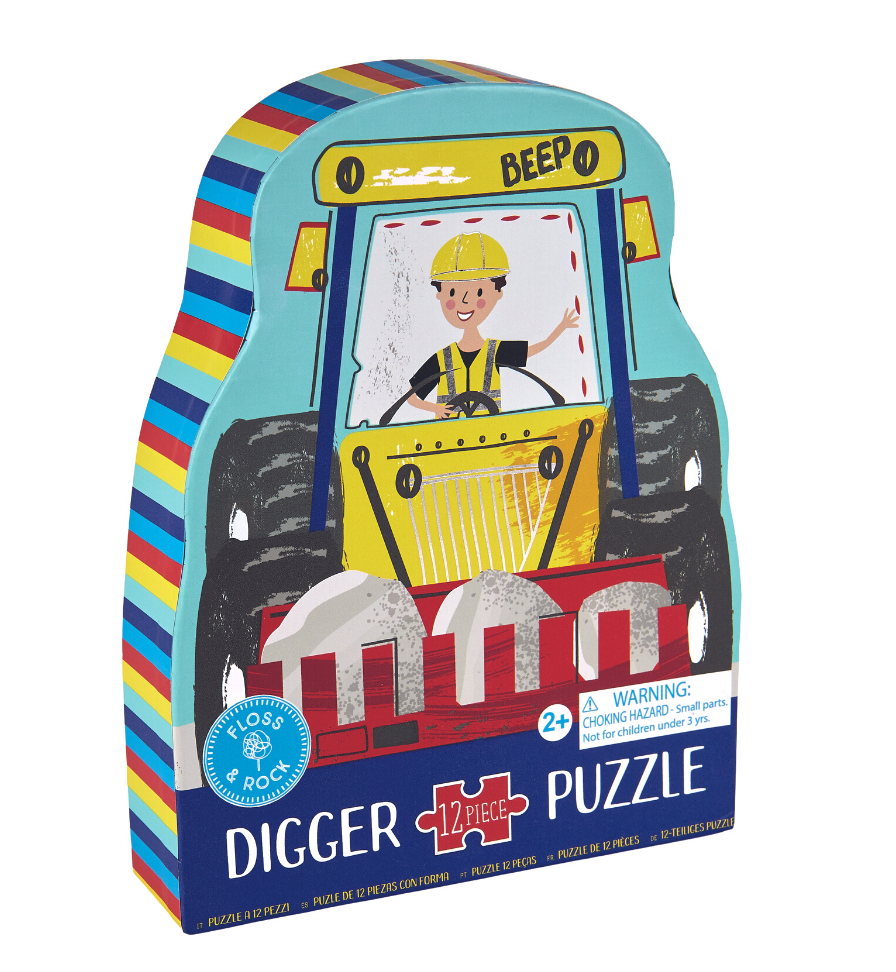 Floss & Rock 12 Pc Shaped Jigsaw Puzzle – Construction