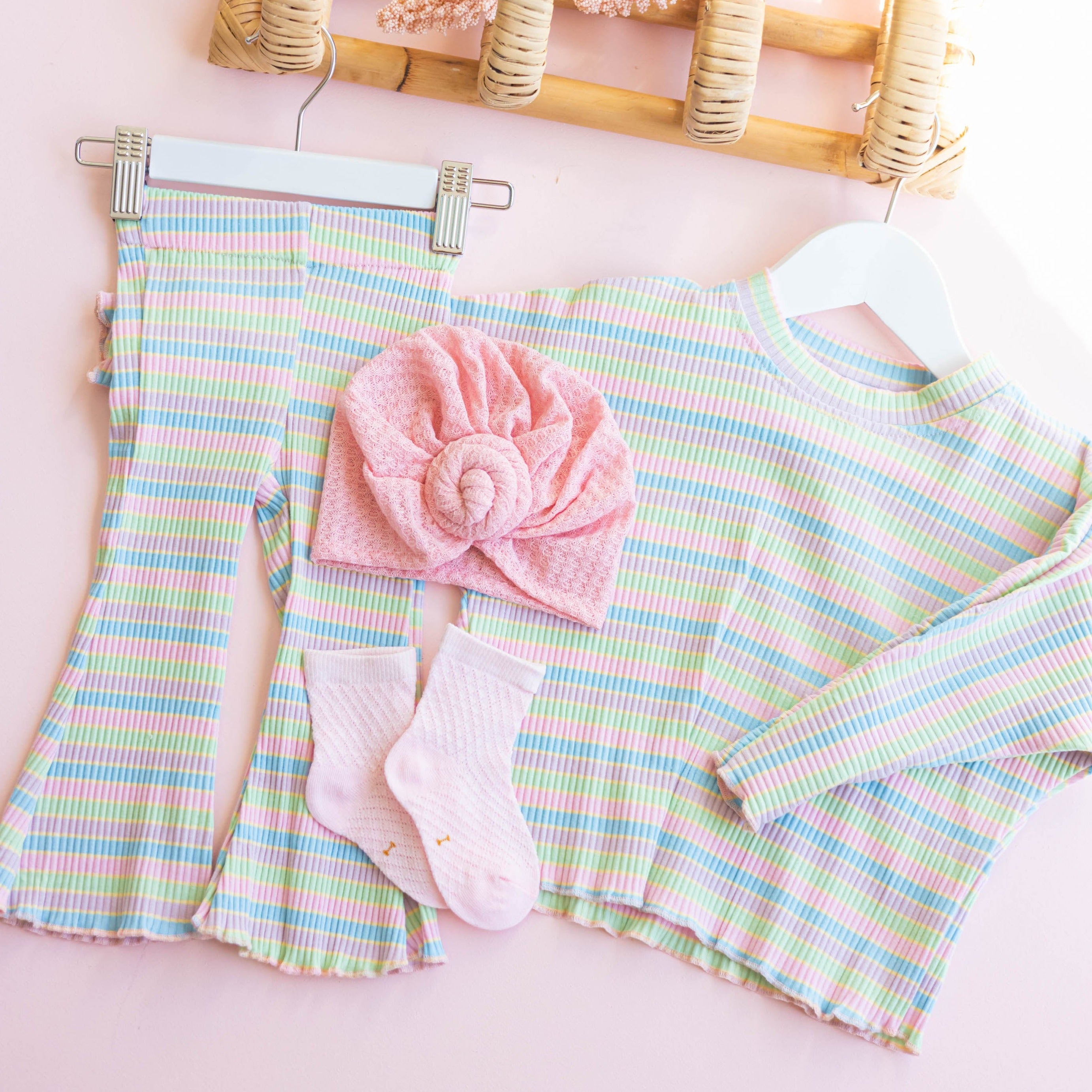 Goldie waffle topknot - Cotton candy
