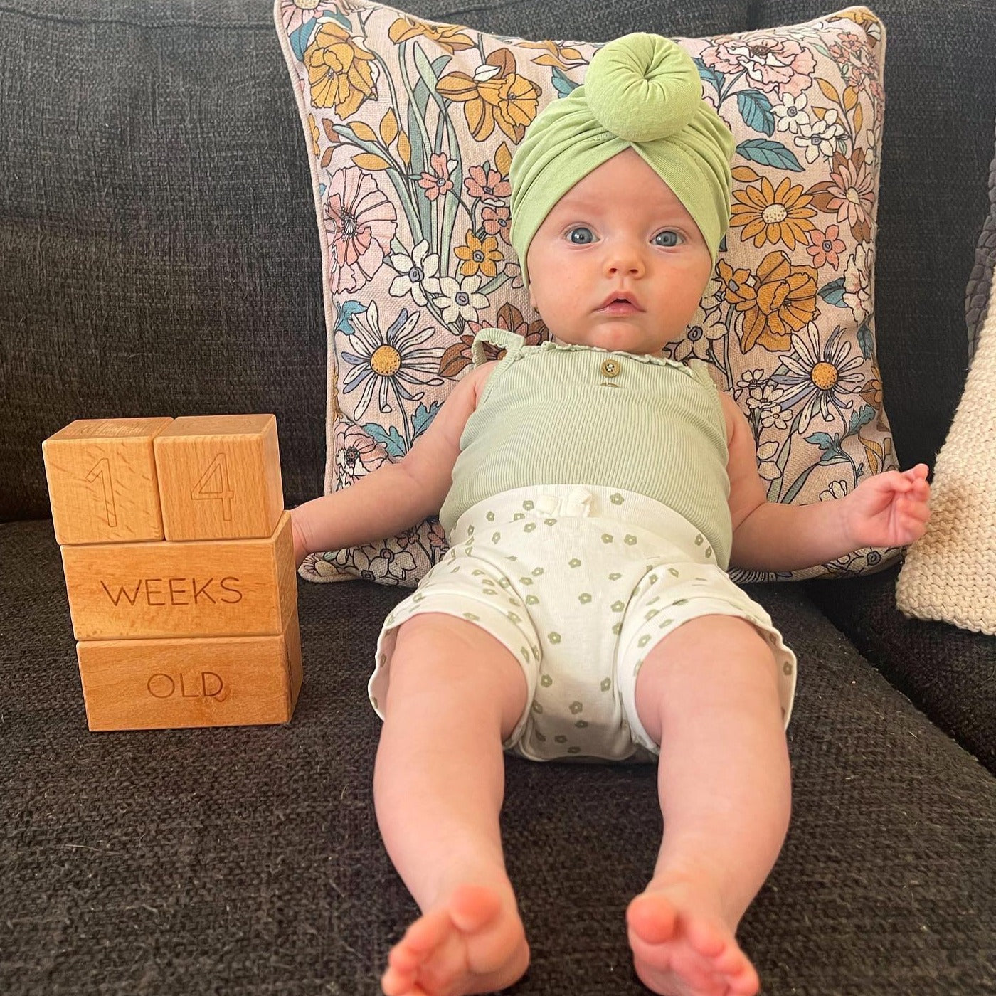 Harlow topknot - Sage