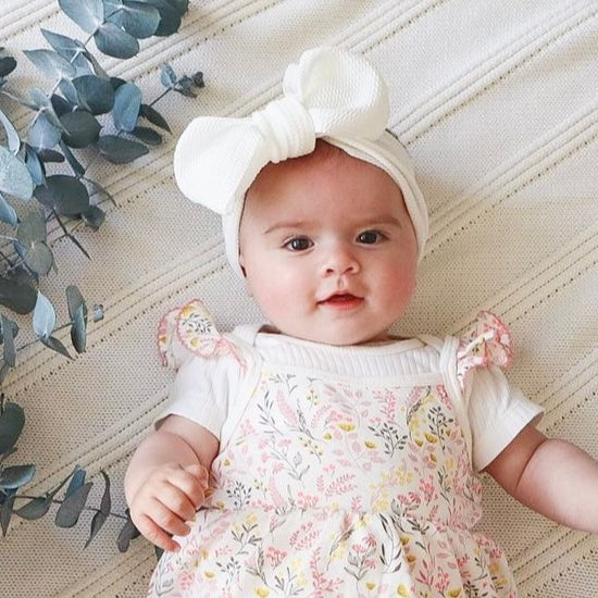 Lulu Luxe Bow - White
