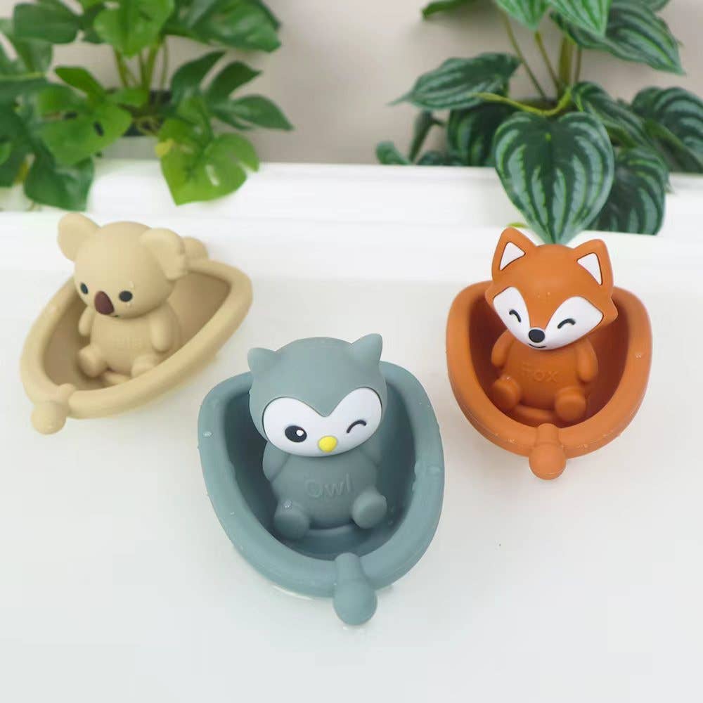 Little Mallow Silicone Bath Boat-Fox
