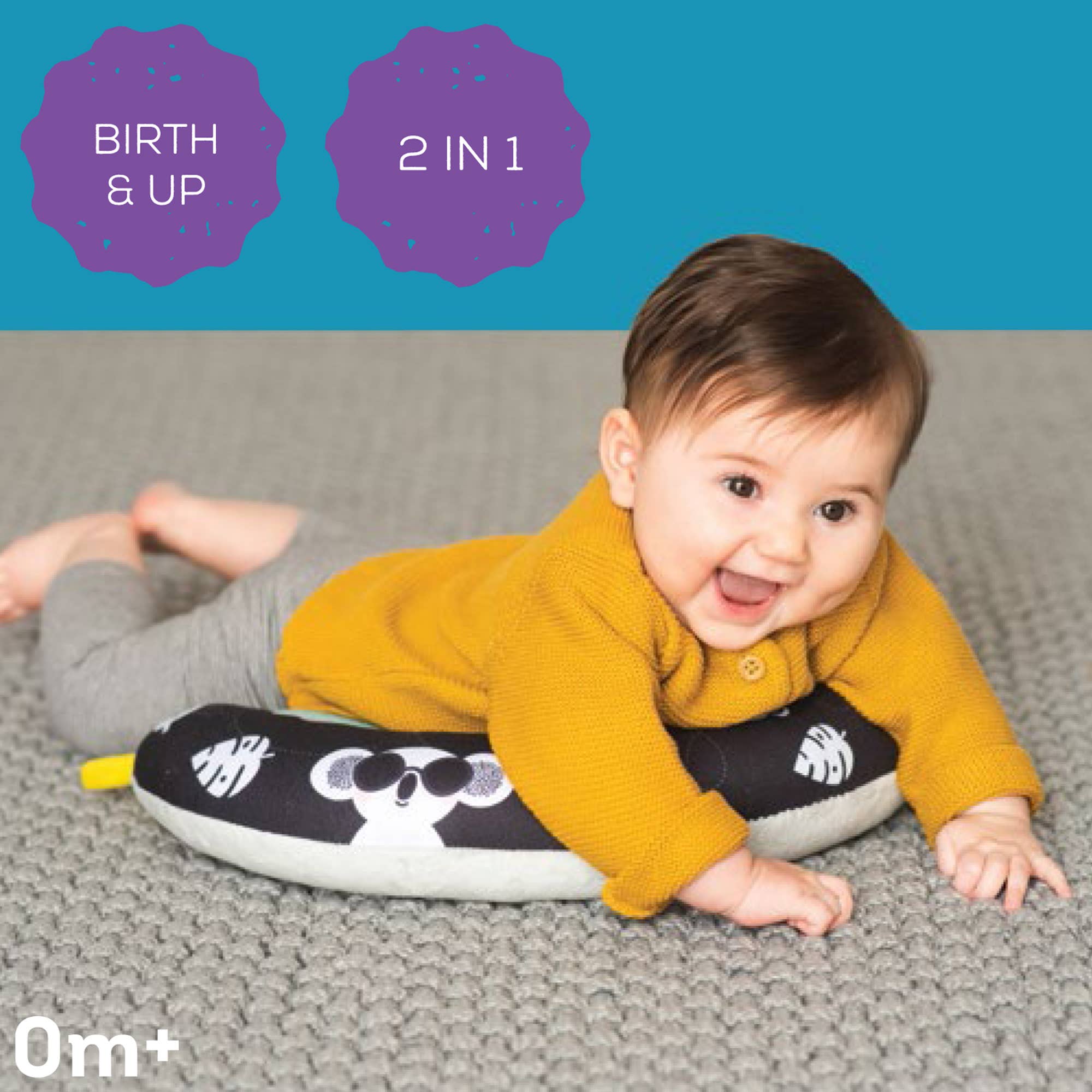 Taf Toys 2 in 1 Tummy Time Pillow