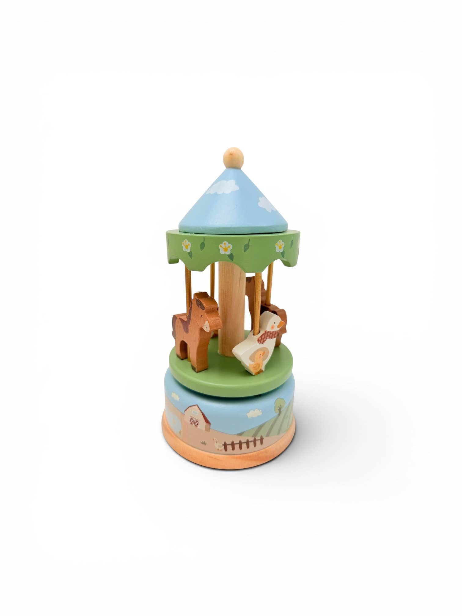 Onya Kids Wooden Farm Carousel Music Box
