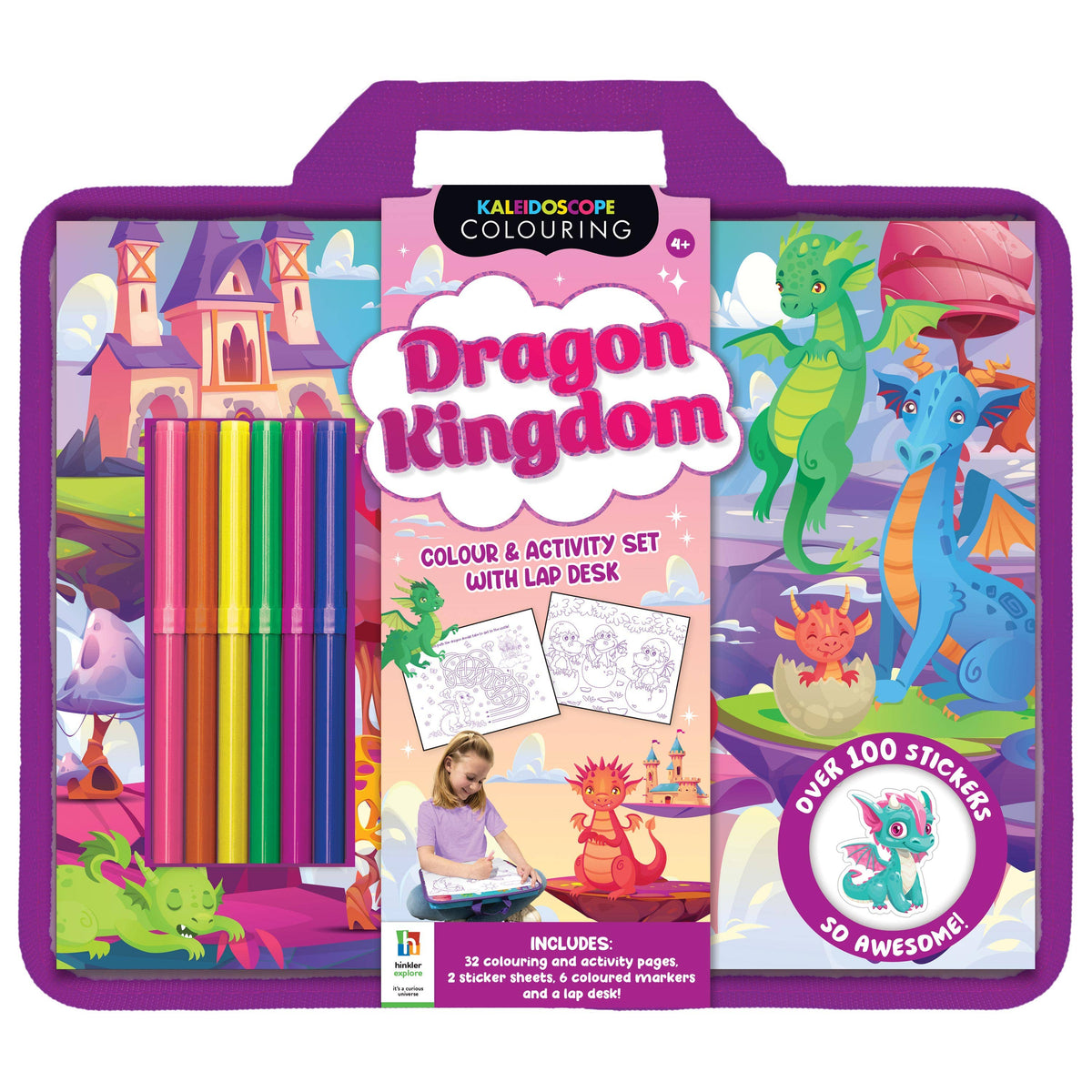 Dragon Kingdom Colouring Set with Lap Desk