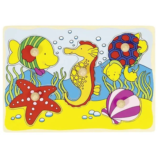 Seahorse, shell,... lift-out puzzle