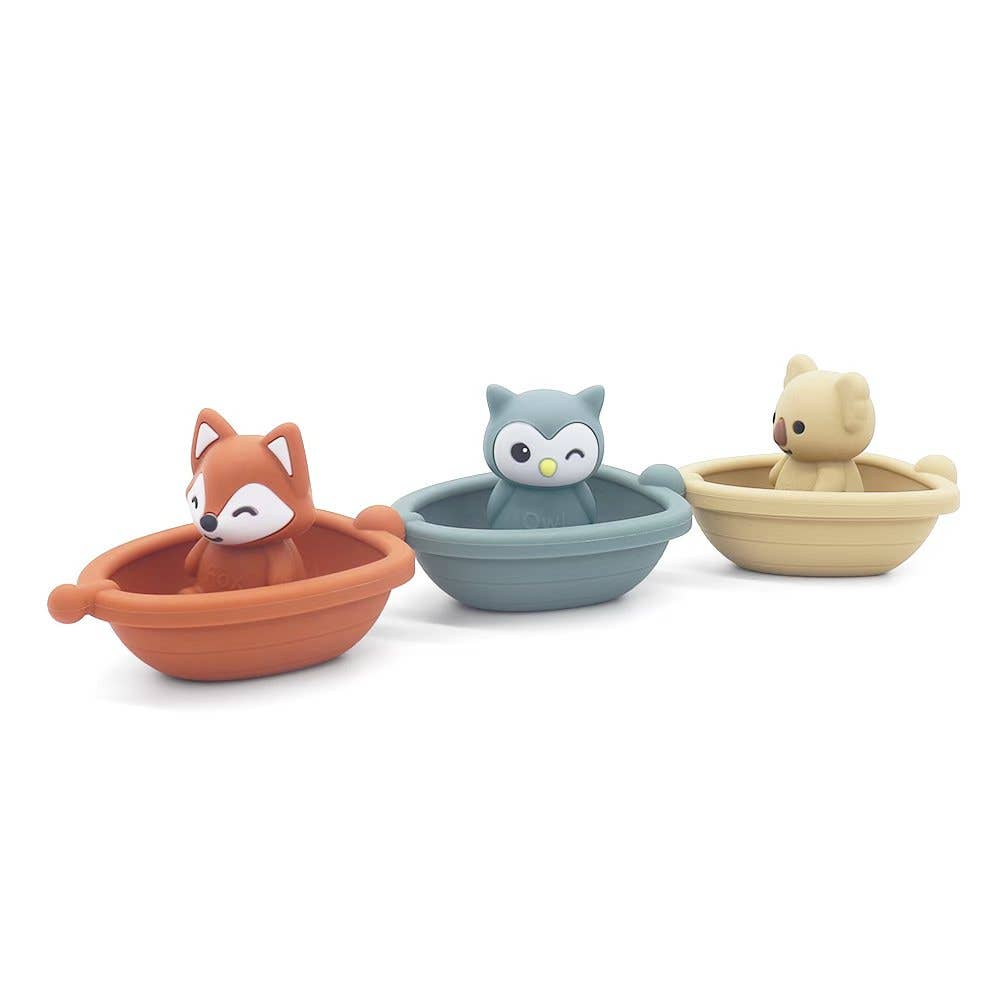 Little Mallow Silicone Bath Boat-Fox