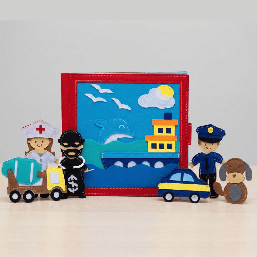 Little Role Players Felt Busy Book | Screen-Free Dress-Up Activity Book for Kids