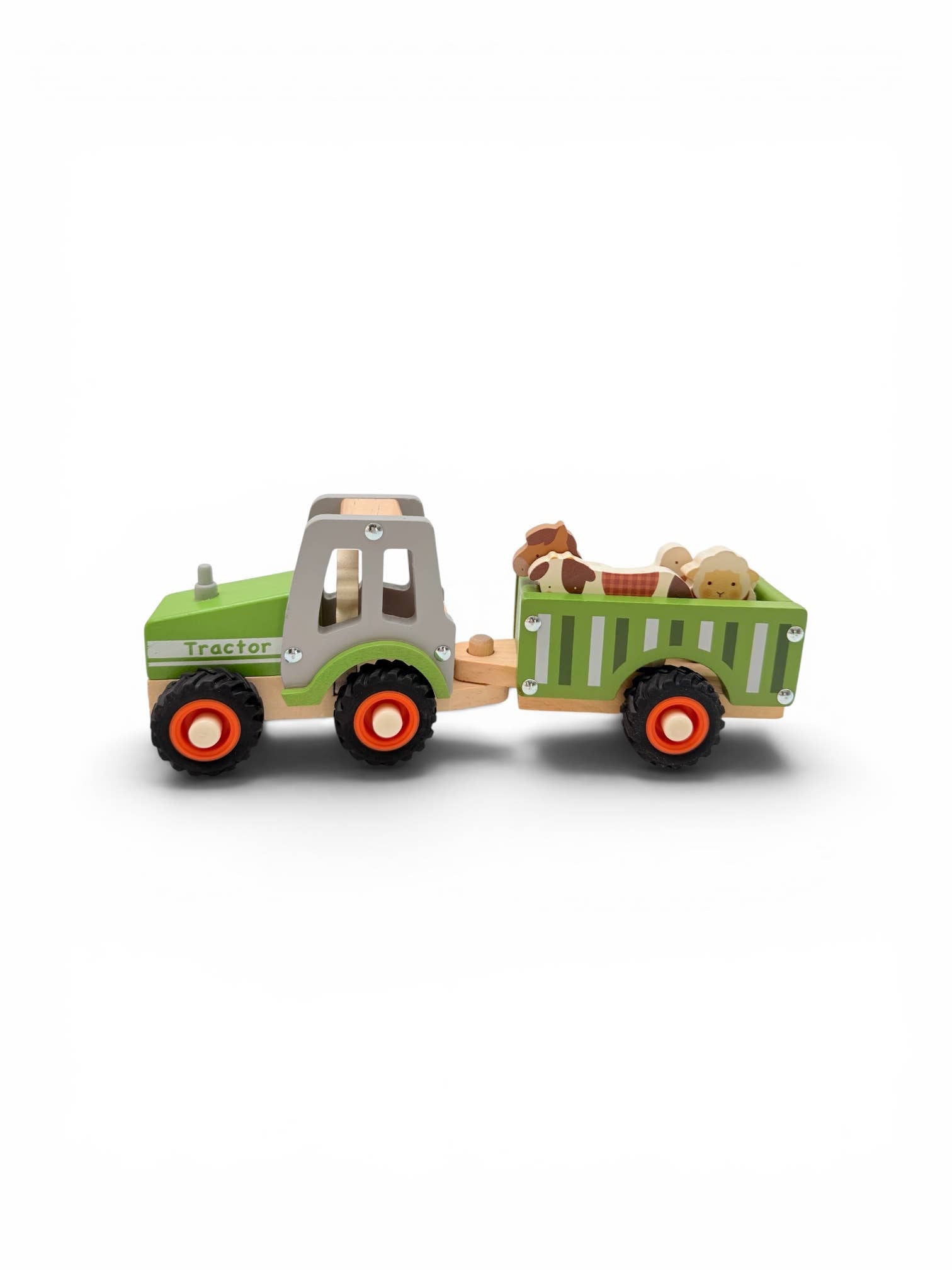Onya Kids Green Tractor with Farm Animals