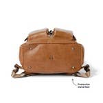 Signature Nappy Backpack - Tan Vegan Leather
