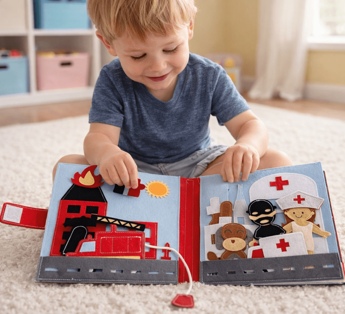 Little Role Players Felt Busy Book | Screen-Free Dress-Up Activity Book for Kids