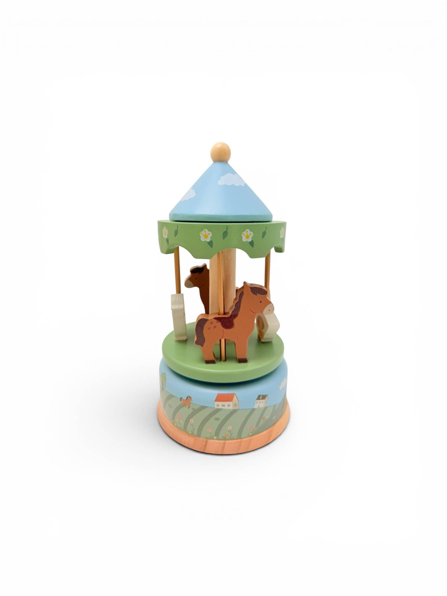 Onya Kids Wooden Farm Carousel Music Box