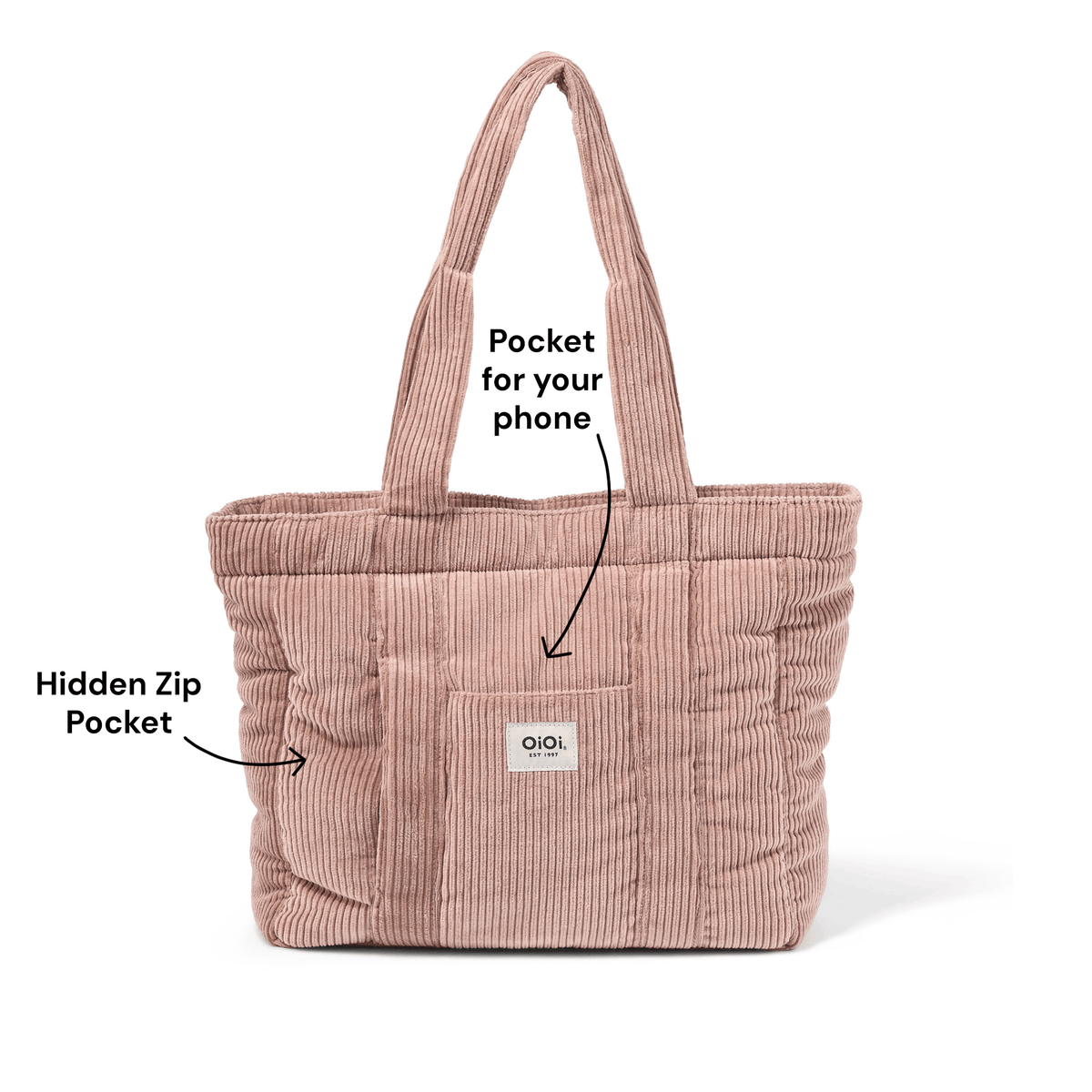Everyday Tote - Rose Pink Corduroy
