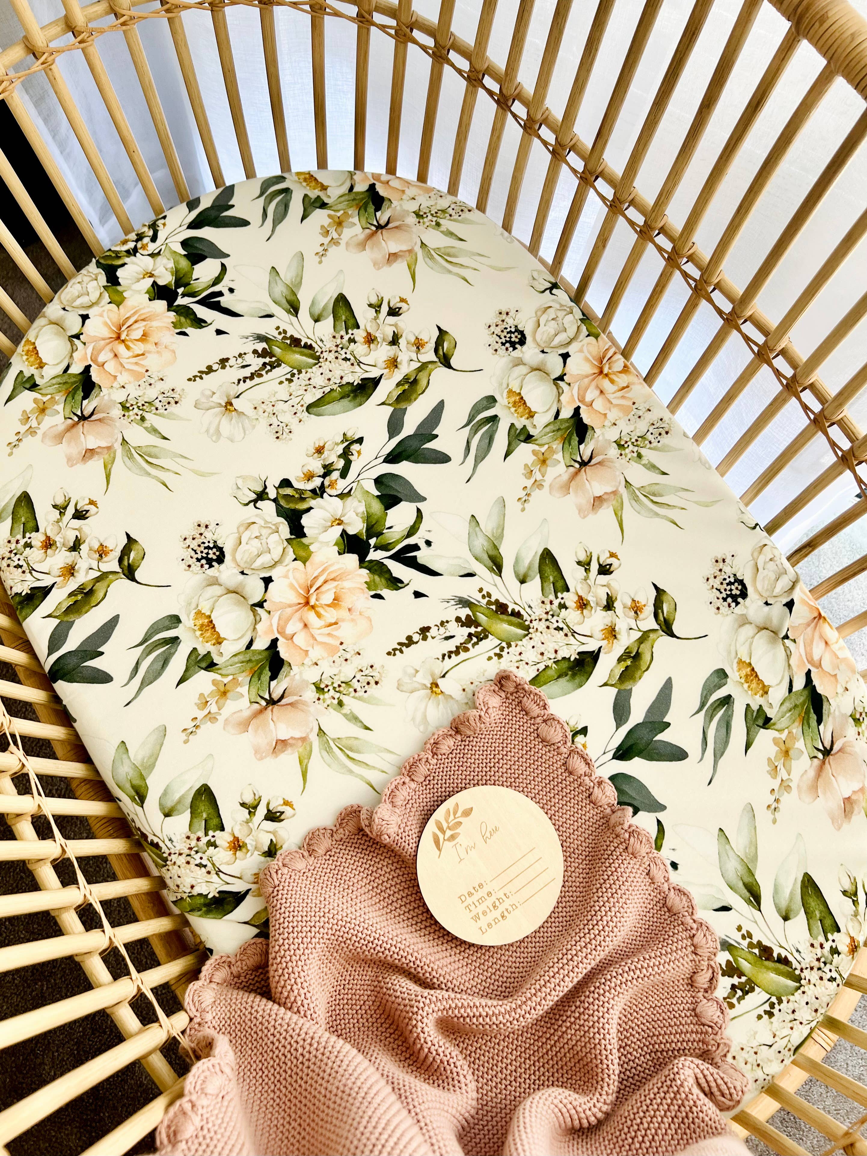 Mini & Me Bassinet Sheet Ivy