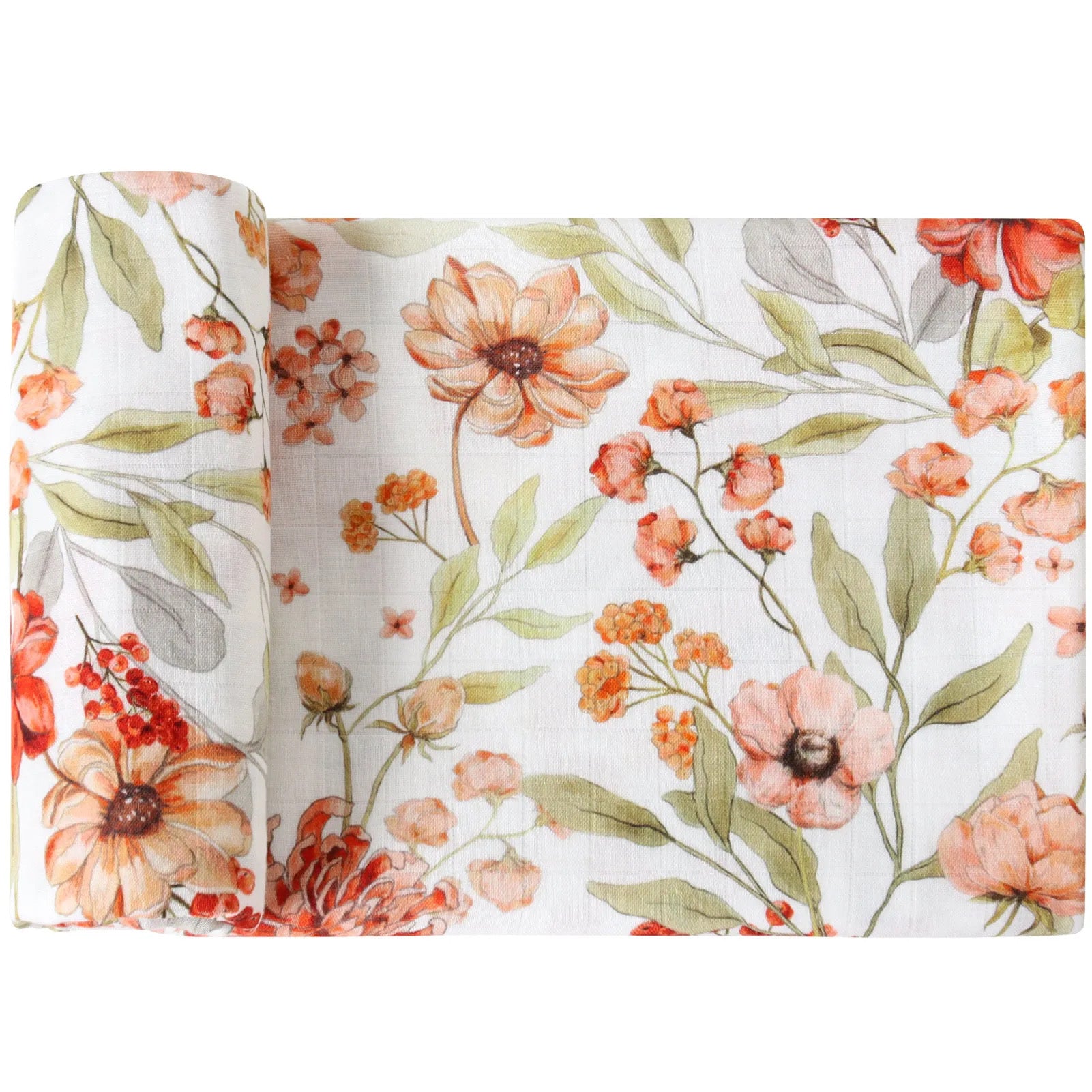 Spring Floral Bamboo Swaddle