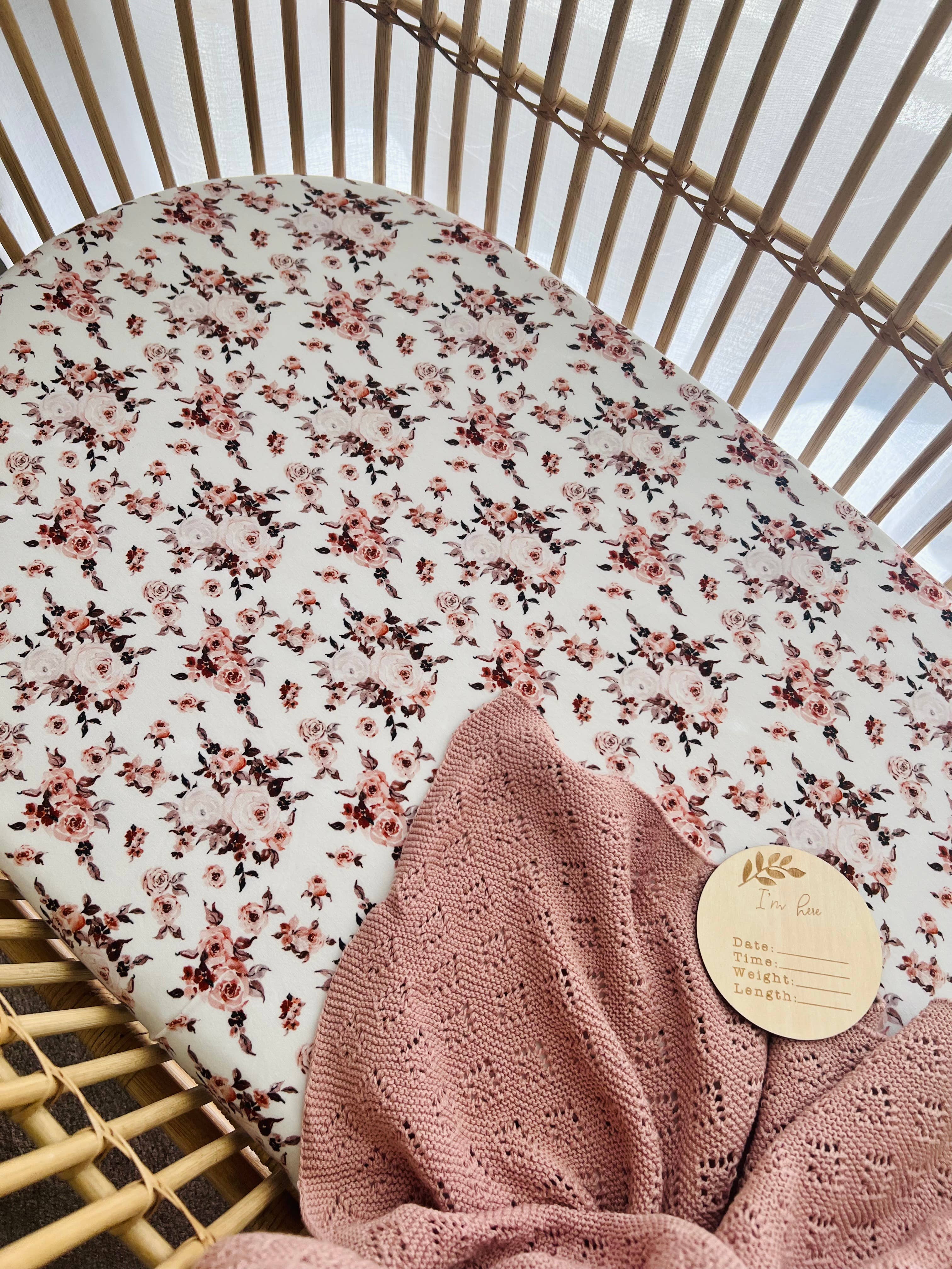 Mini & Me Bassinet Sheet Addison
