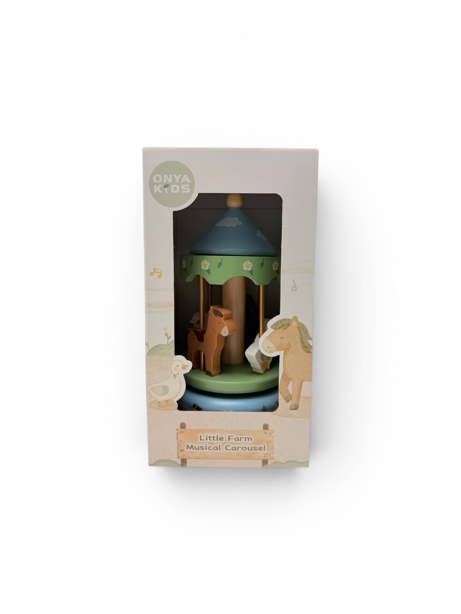 Onya Kids Wooden Farm Carousel Music Box