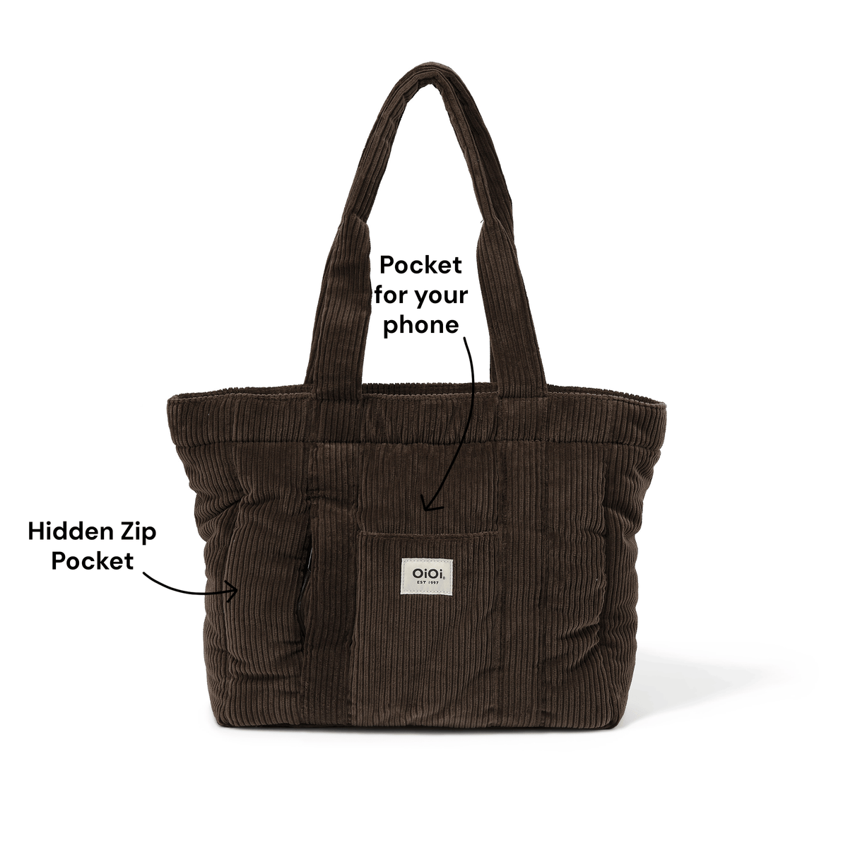 Everyday Tote - Chocolate Corduroy