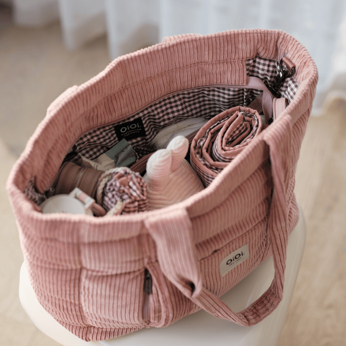 Everyday Tote - Rose Pink Corduroy